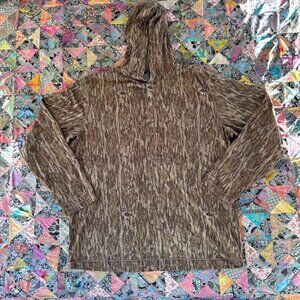 Habit 1/4 Button Snap Hoodie Pullover Camo Sweatshirt Hunting Scent Factor SZ XL
